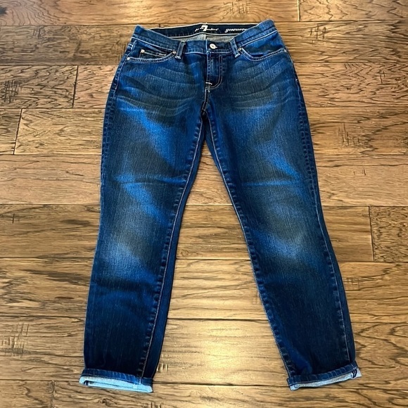 7 For All Mankind Gwenevere Ankle Mid Rise Size 26 - Picture 1 of 16